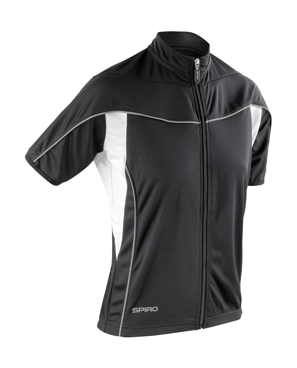 Ladies` Bike Full Zip Top Black/White Noir, à personnaliser avec le logo de votre club. Ladies` Bike Full Zip Top Black/White Noir