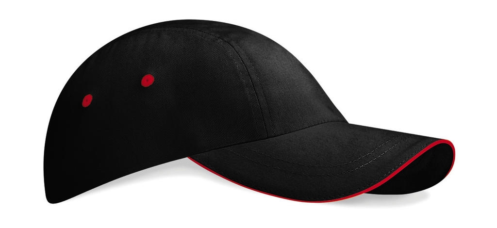 Low Profile Sports Cap Black/Classic Red Noir, à personnaliser avec le logo de votre club. Low Profile Sports Cap Black/Classic Red Noir