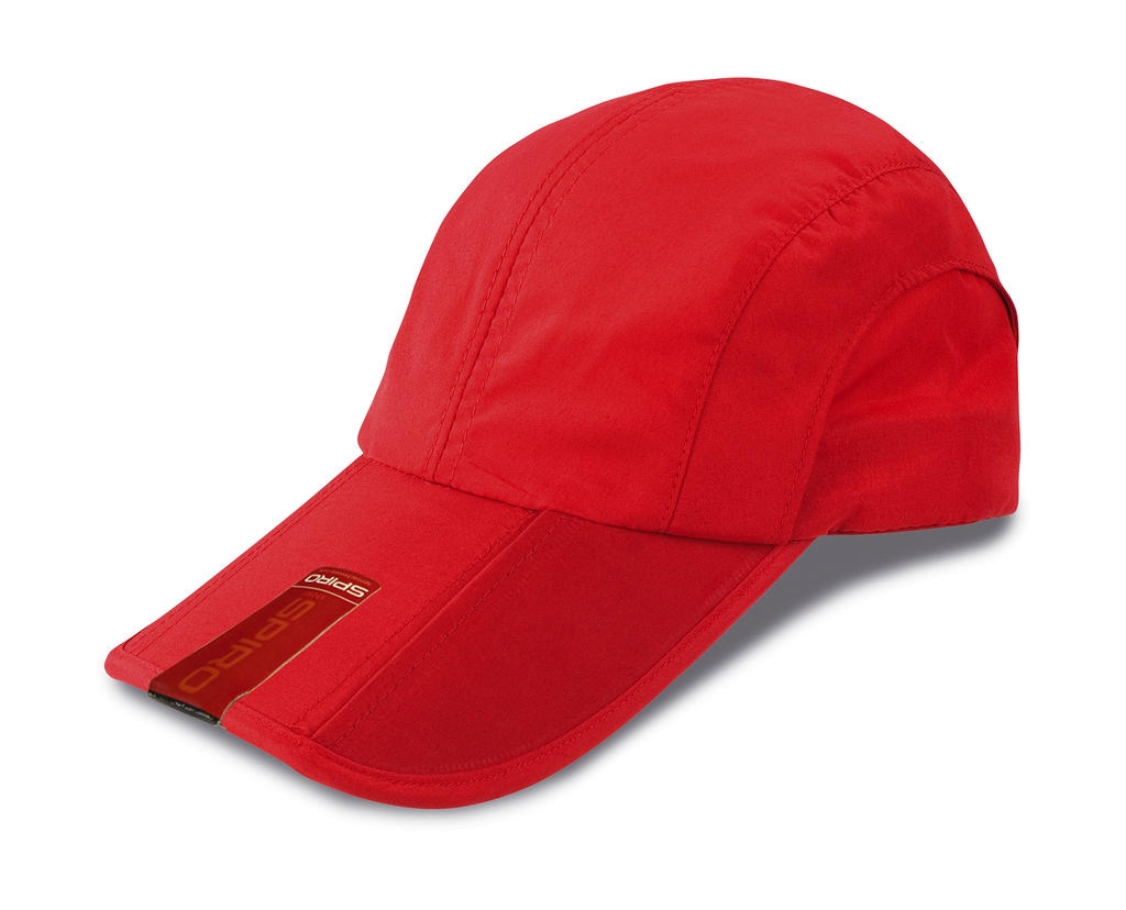 Fold Up Baseball Cap Red Rouge, à personnaliser avec le logo de votre club. Fold Up Baseball Cap Red Rouge