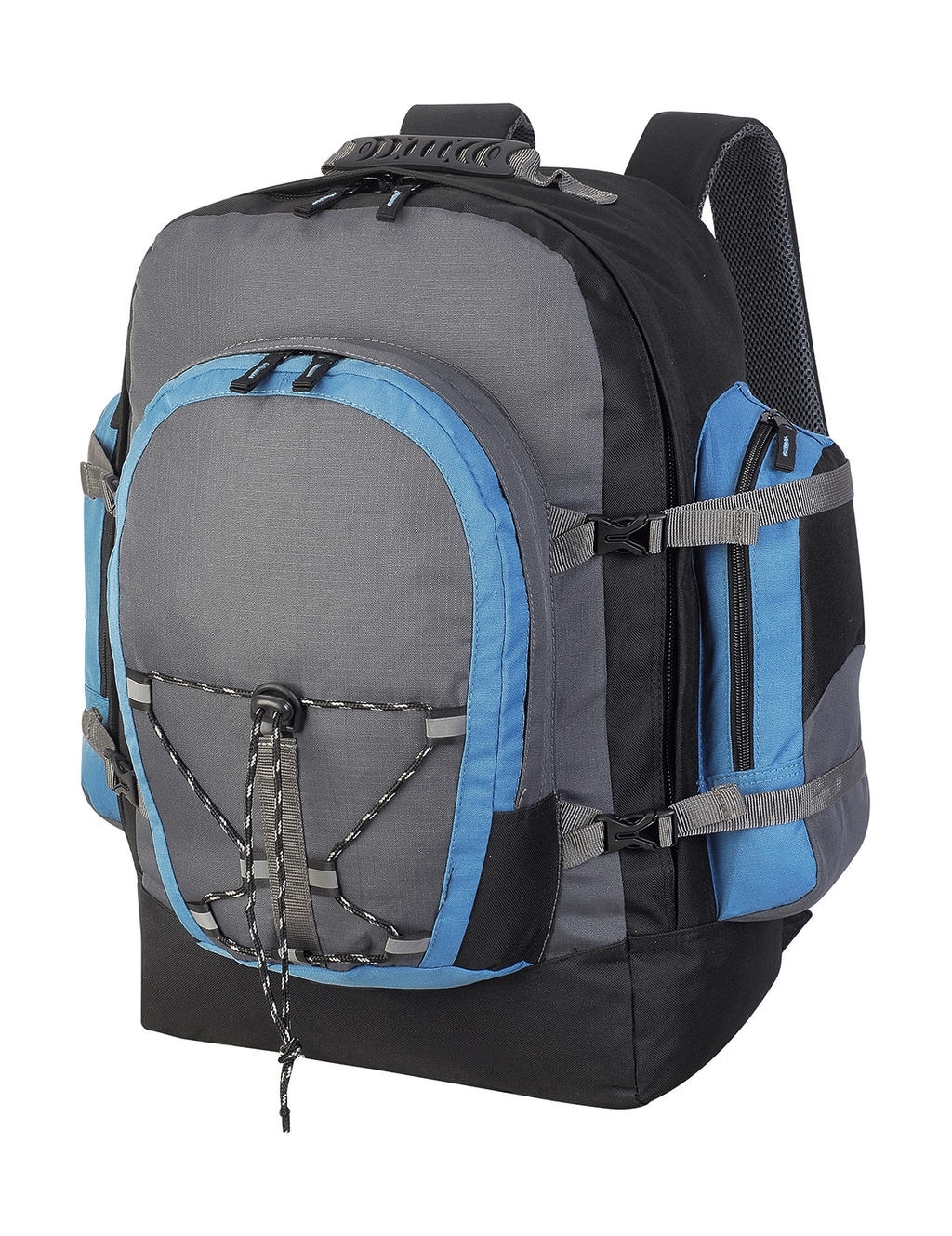 Classic Travel Rucksack Dark Grey/Black/Petrol Gris, à personnaliser avec le logo de votre club. Classic Travel Rucksack Dark Grey/Black/Petrol Gris