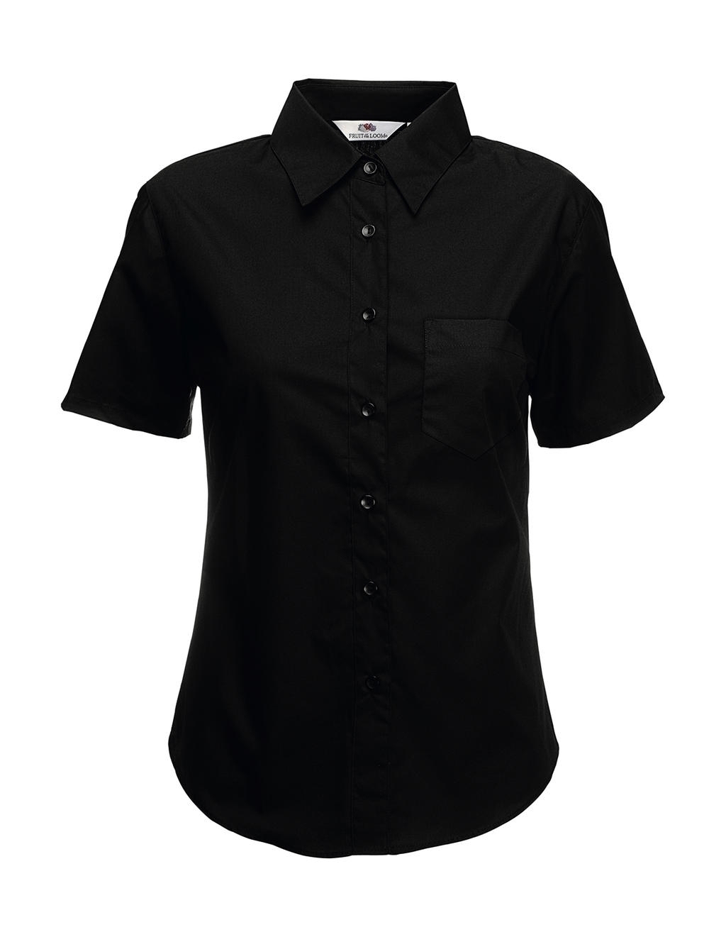 Poplin Blouse Black Noir, à personnaliser avec le logo de votre club. Poplin Blouse Black Noir
