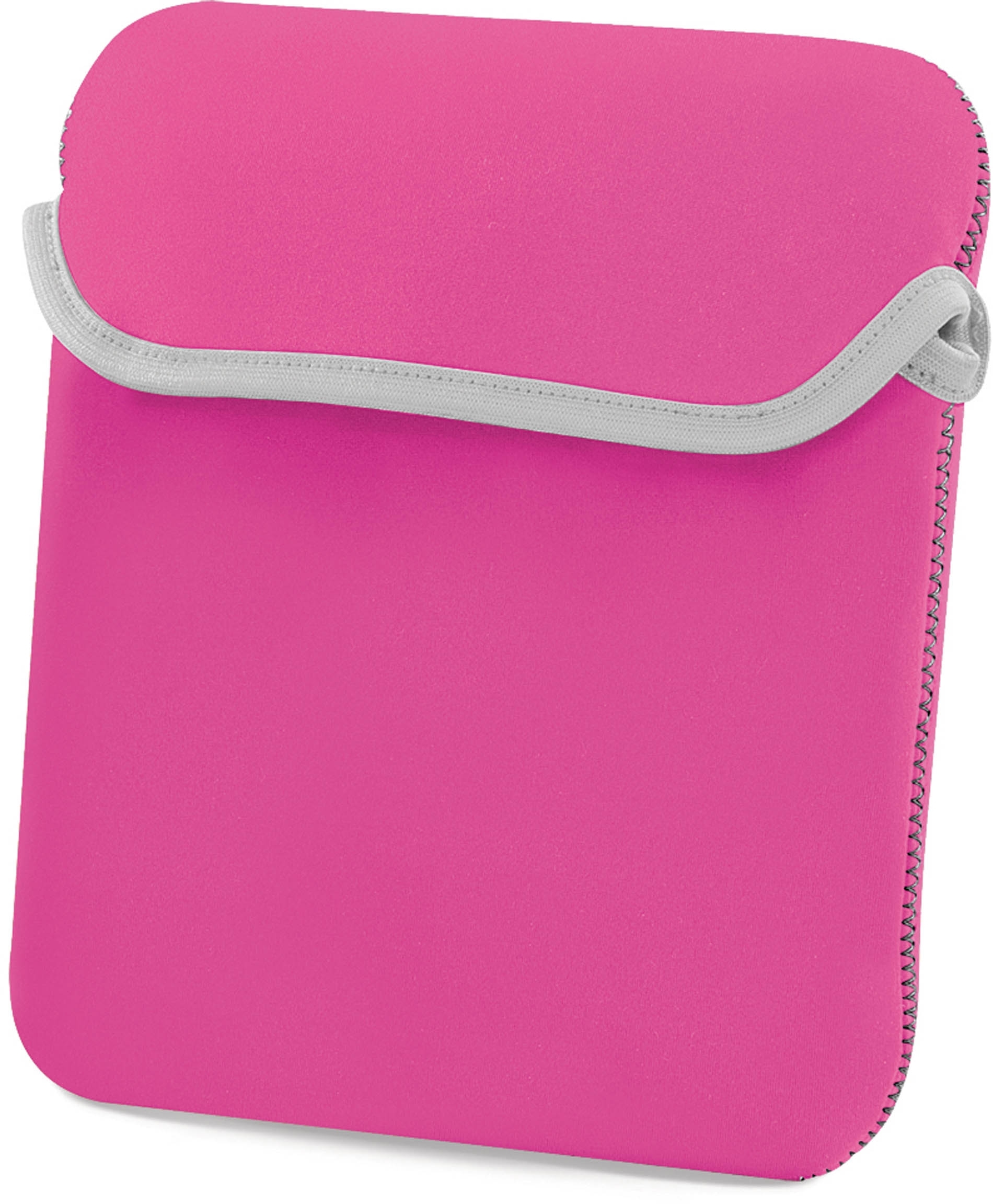 Reversible iPad/Tablet PC sleeve _Etui iPad & tablettes Androïd reversible Fuchsia / Graphite Grey rose, à personnaliser avec le logo de votre club. Reversible iPad/Tablet PC sleeve _Etui iPad & tablettes Androïd reversible Fuchsia / Graphite Grey rose