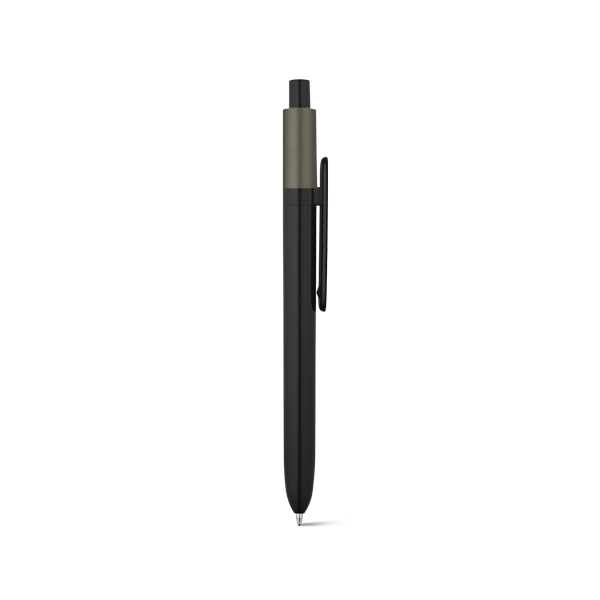 KIWU Metallic. Stylo en ABS avec finition brillante et partie supérieure laquée avec finition métallisée. Gun metal Metal, à personnaliser avec le logo de votre club. KIWU Metallic. Stylo en ABS avec finition brillante et partie supérieure laquée avec finition métallisée. Gun metal Metal
