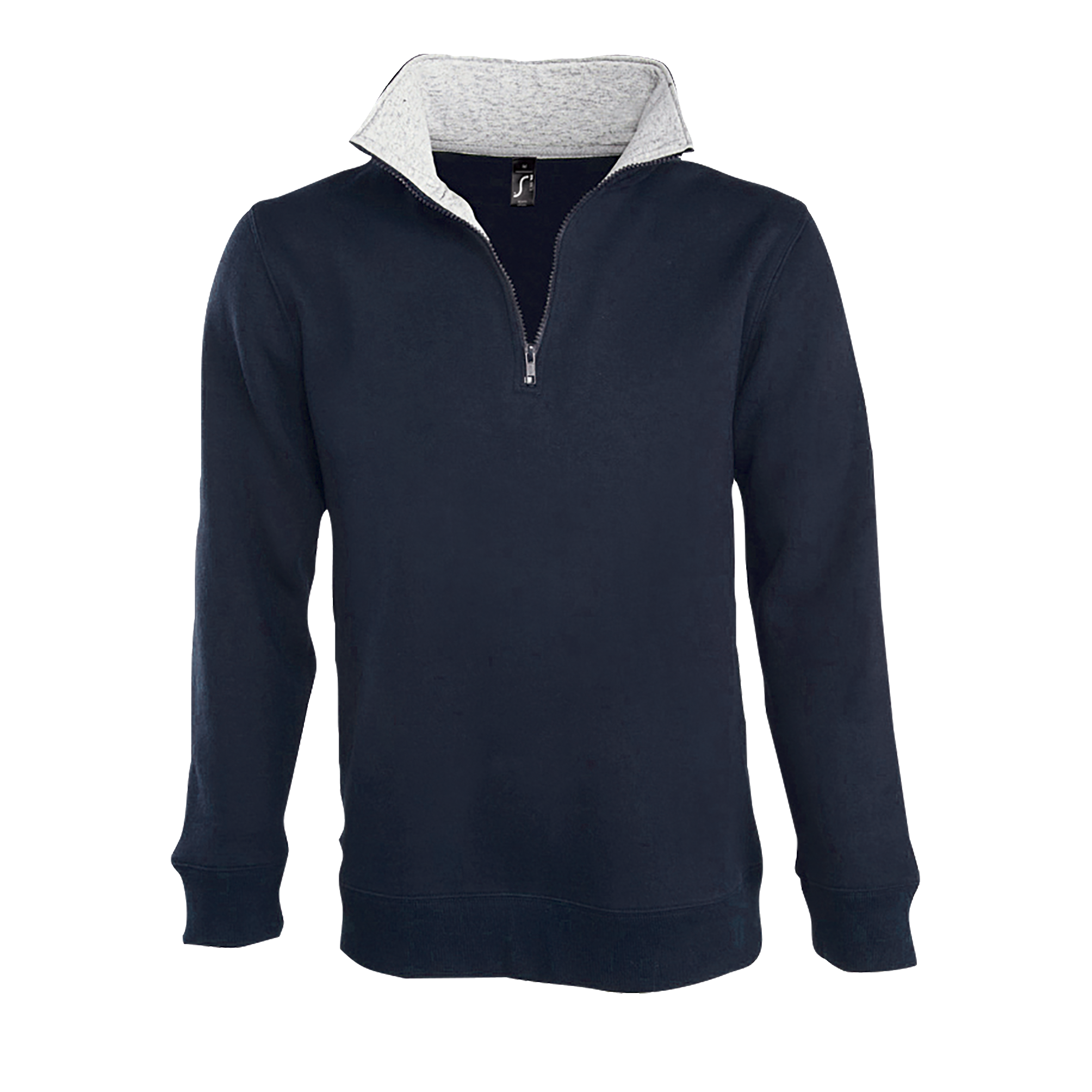 SWEAT-SHIRT HOMME COL CAMIONNEUR (1/4 ZIP) SCOTT French marine Bleu , à personnaliser avec le logo de votre club. SWEAT-SHIRT HOMME COL CAMIONNEUR (1/4 ZIP) SCOTT French marine Bleu