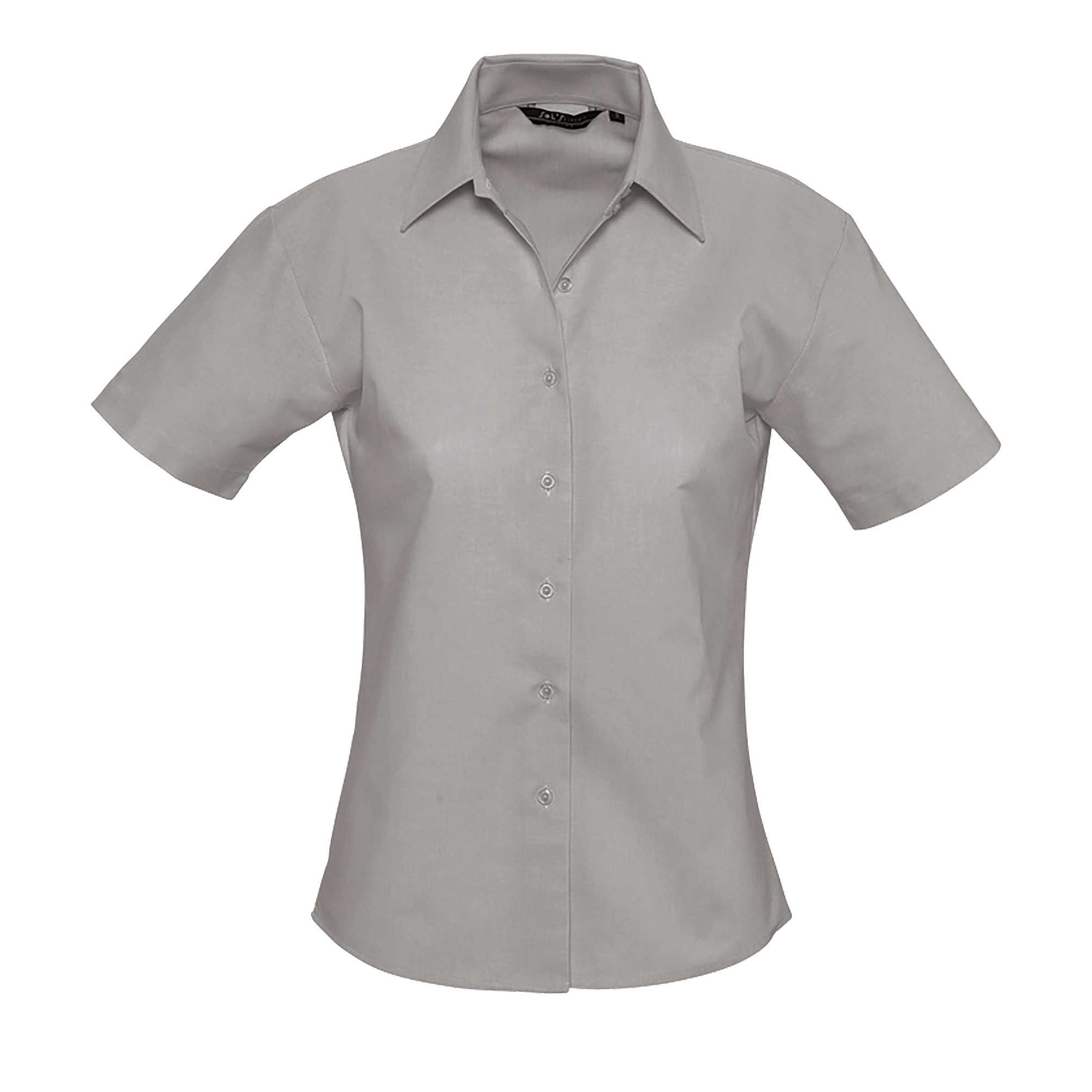 CHEMISE FEMME OXFORD MANCHES COURTES ELITE Silver Gris , à personnaliser avec le logo de votre club. CHEMISE FEMME OXFORD MANCHES COURTES ELITE Silver Gris