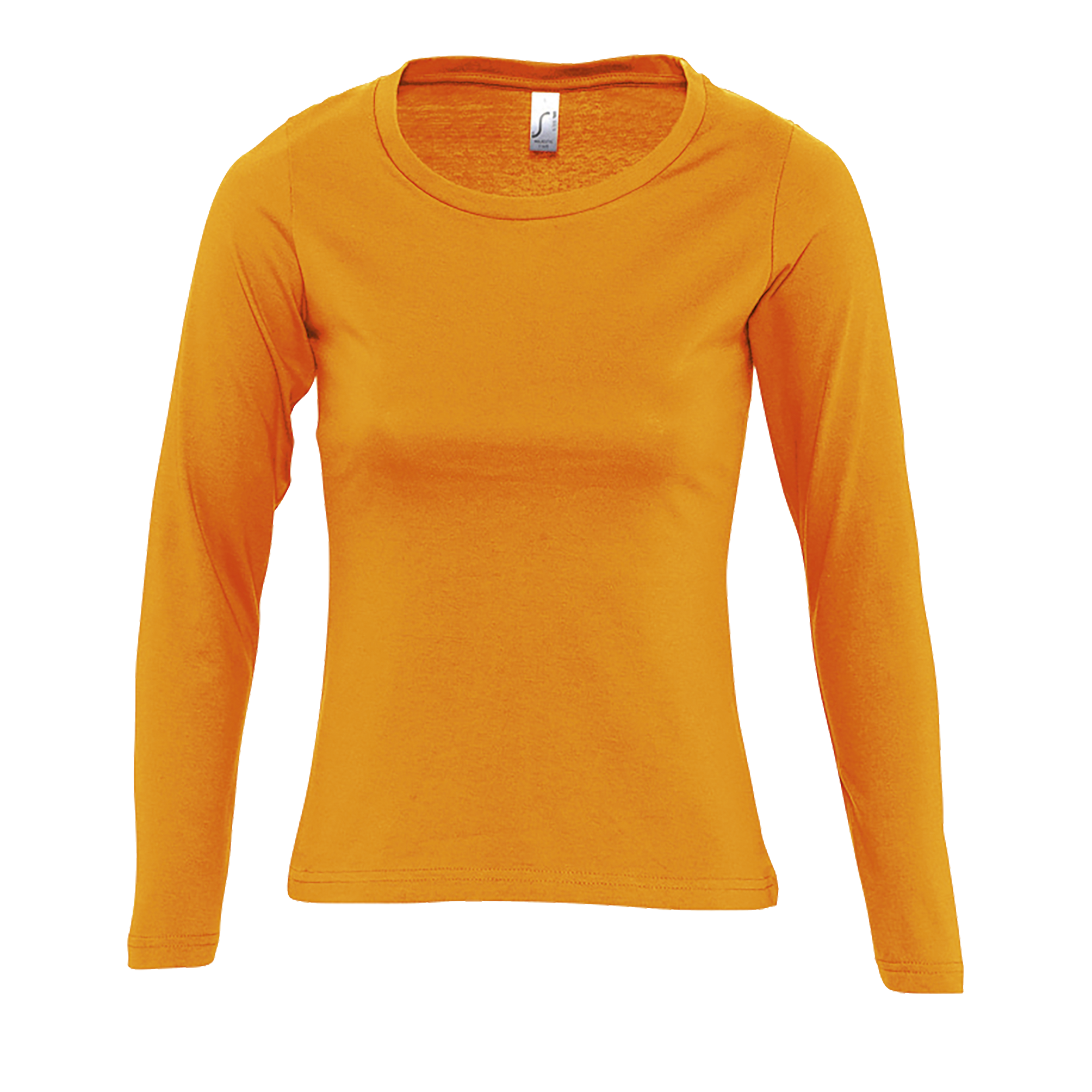TEE-SHIRT FEMME COL ROND MANCHES LONGUES MAJESTIC Orange Orange         