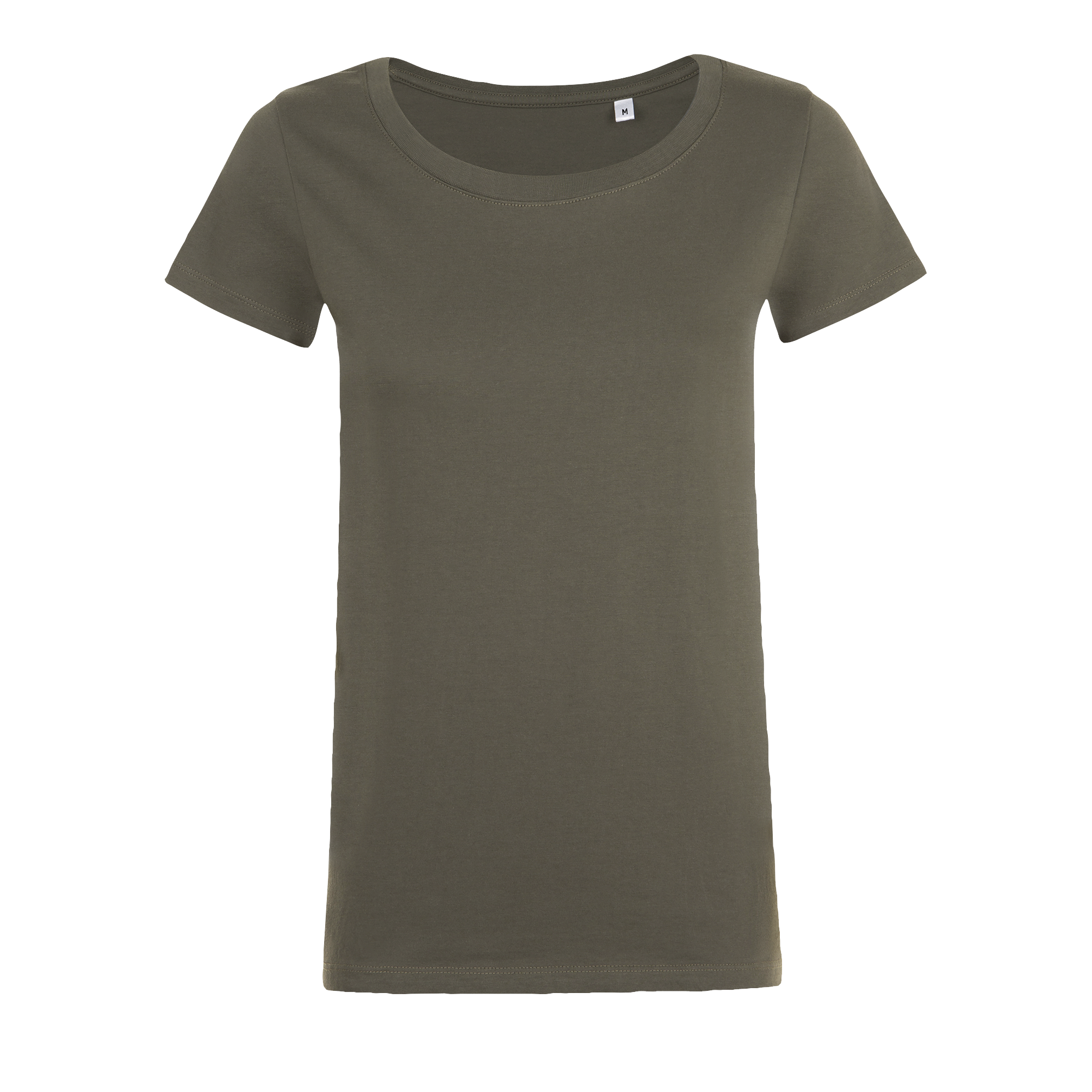 TEE-SHIRT COL ROND AJUSTÉ FEMME MIA Army Vert , à personnaliser avec le logo de votre club. TEE-SHIRT COL ROND AJUSTÉ FEMME MIA Army Vert