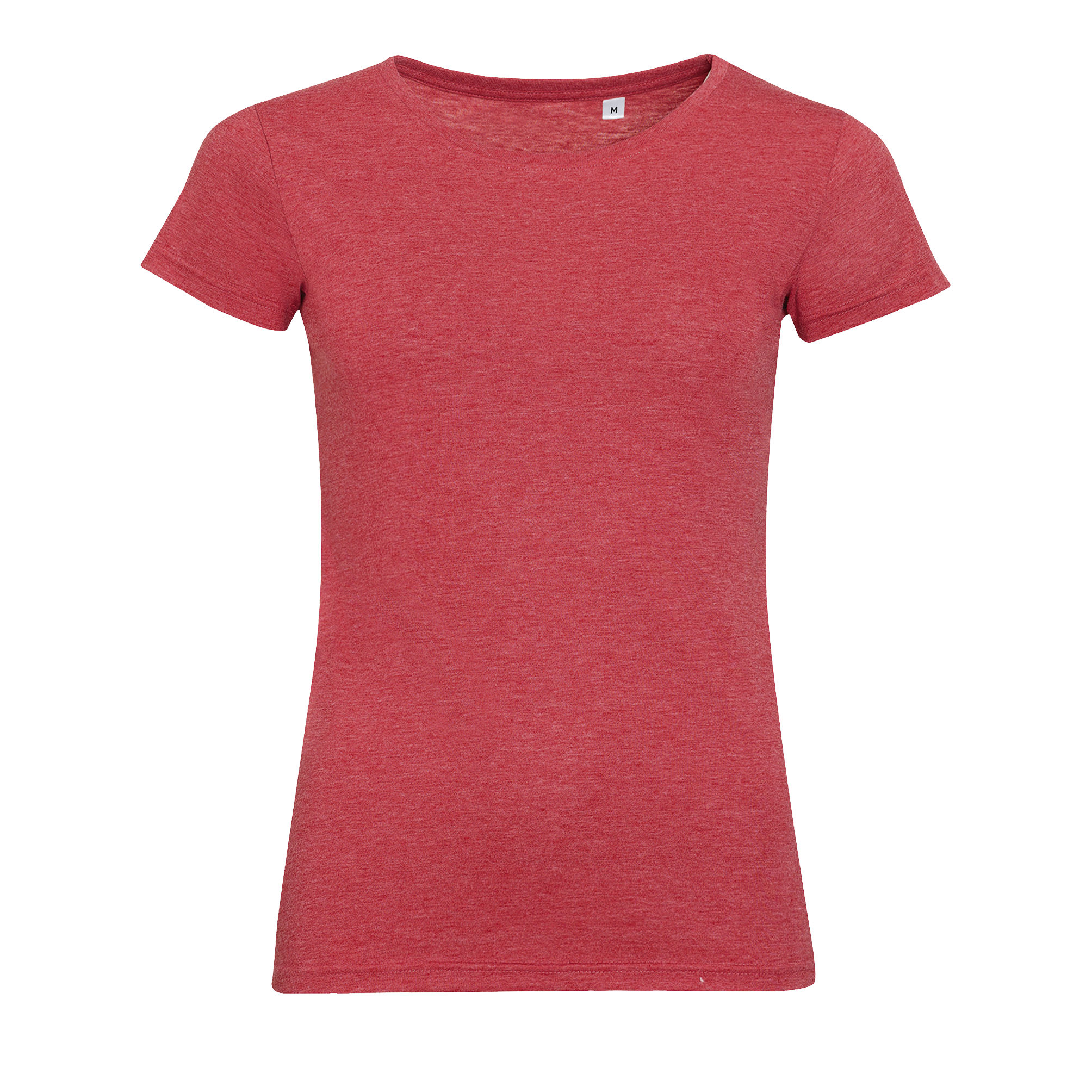 TEE-SHIRT FEMME COL ROND MIXED WOMEN Rouge chin Rouge