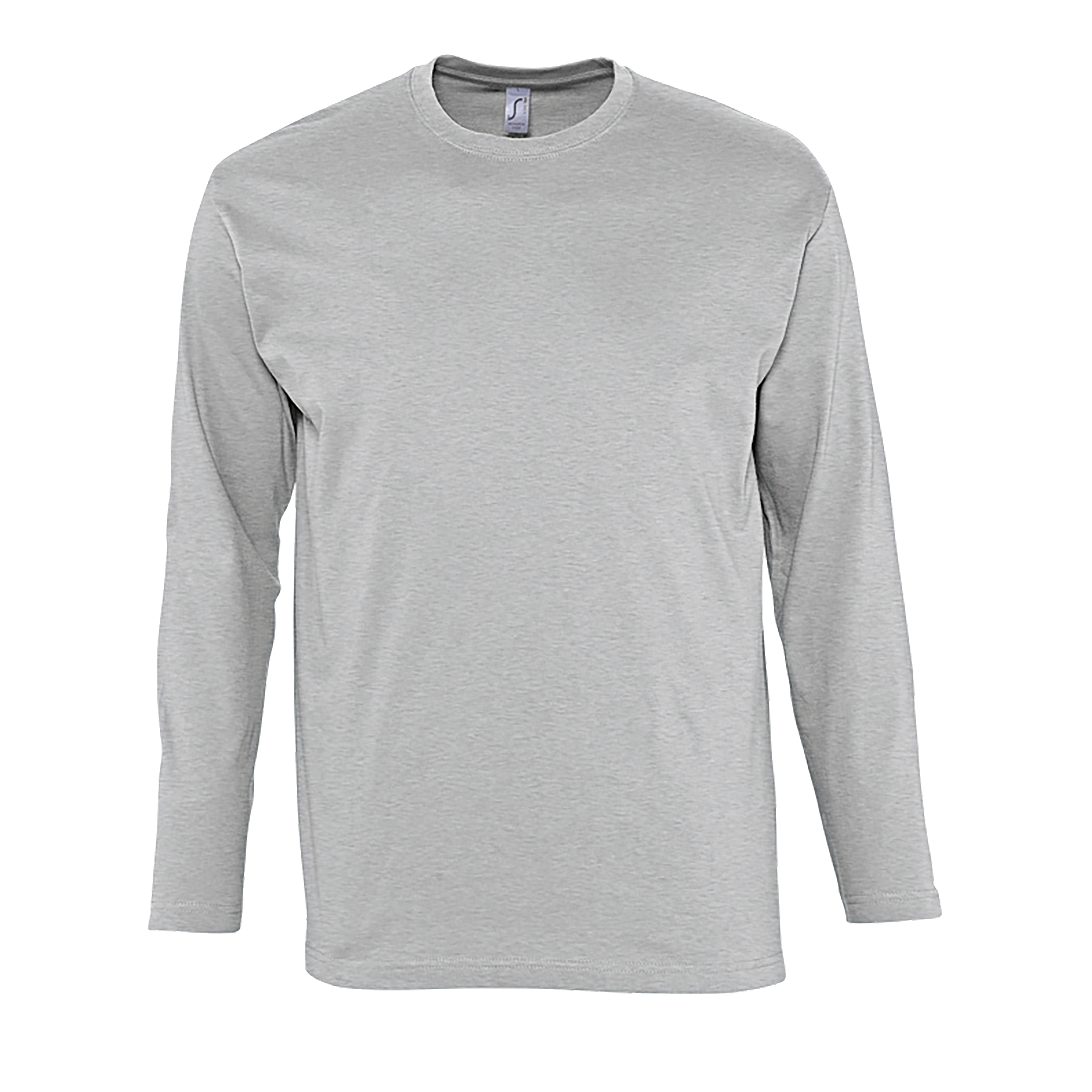 TEE-SHIRT HOMME COL ROND MANCHES LONGUES MONARCH Gris chin Gris           , à personnaliser avec le logo de votre club. TEE-SHIRT HOMME COL ROND MANCHES LONGUES MONARCH Gris chin Gris