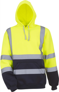 Sweatshirt capuche haute visibilité