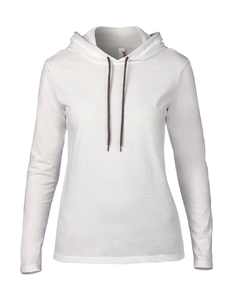Women`s Fashion Basic LS Hooded Tee