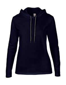 Women`s Fashion Basic LS Hooded Tee