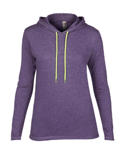 Women`s Fashion Basic LS Hooded Tee