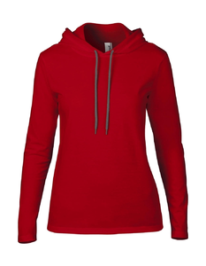 Women`s Fashion Basic LS Hooded Tee