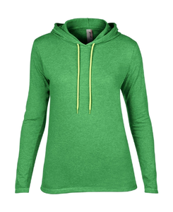 Women`s Fashion Basic LS Hooded Tee