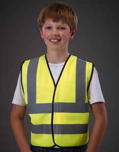 Kids Hi Vis 2 Band & Brace Waistcoat