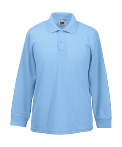 Kids Long Sleeve Polo 65/35