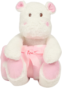 Peluche hippopotame avec couverture