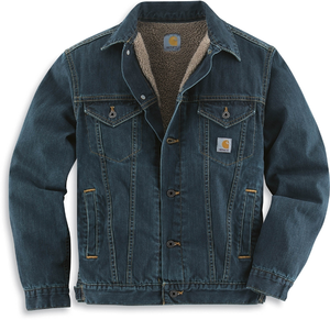 DENIM JEAN JACKET SHERPA LINED_Veste Jean doublure Sherpa