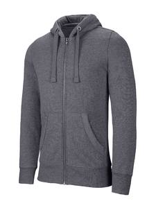 Sweat-shirt zippé capuche mélange