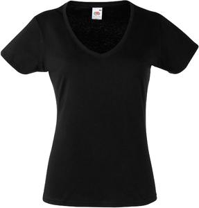 T-SHIRT FEMME COL V VALUEWEIGHT (61-398-0)