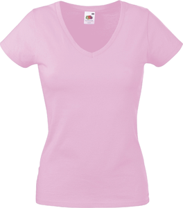 T-SHIRT FEMME COL V VALUEWEIGHT (61-398-0)