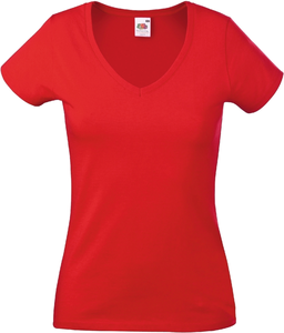 T-SHIRT FEMME COL V VALUEWEIGHT (61-398-0)