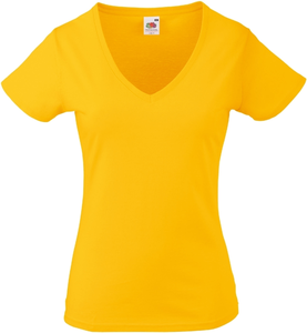 T-SHIRT FEMME COL V VALUEWEIGHT (61-398-0)