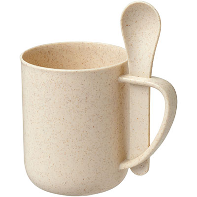 Mug 420 ml en paille de blé Rye avec cuillère