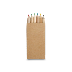 Boîte avec 10 crayons de couleur.