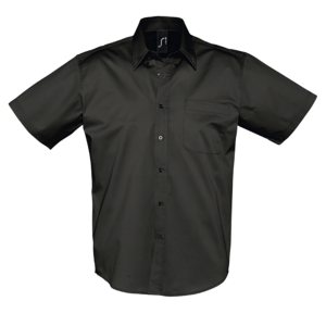 CHEMISE HOMME EN TWILL DE COTON MANCHES COURTES BROOKLYN